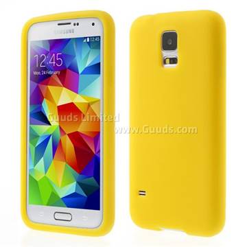 Soft Silicone Case for Samsung Galaxy S5 G900 - Yellow