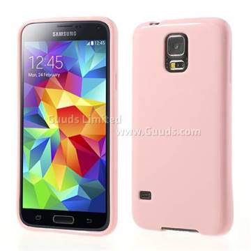 Jelly Pudding TPU Gel Case for Samsung Galaxy S5 G900 - Pink