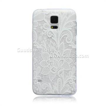 Lace Rose Painted Ultra Slim TPU Back Cover for Samsung Galaxy S5 G900