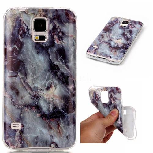 Rock Blue Soft TPU Marble Pattern Case for Samsung Galaxy S5