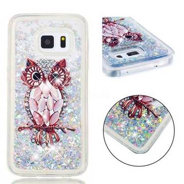 Seashell Owl Dynamic Liquid Glitter Quicksand Soft TPU Case for Samsung Galaxy S5 G900