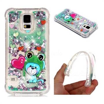 Heart Frog Lion Dynamic Liquid Glitter Sand Quicksand Star TPU Case for Samsung Galaxy S5 G900