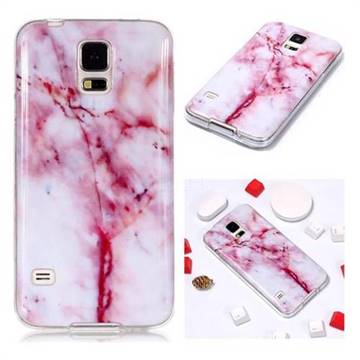 Red Grain Soft TPU Marble Pattern Phone Case for Samsung Galaxy S5 G900