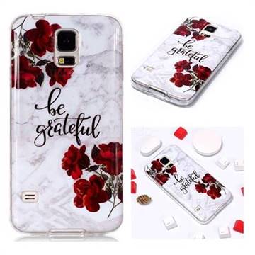 Rose Soft TPU Marble Pattern Phone Case for Samsung Galaxy S5 G900