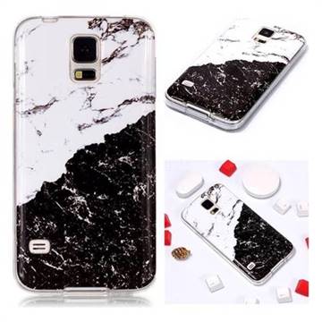 Black and White Soft TPU Marble Pattern Phone Case for Samsung Galaxy S5 G900
