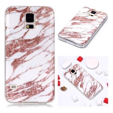 Rose Gold Grain Soft TPU Marble Pattern Phone Case for Samsung Galaxy S5 G900