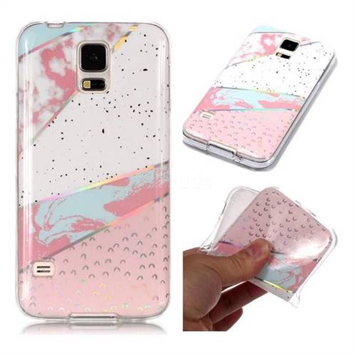 Matching Color Marble Pattern Bright Color Laser Soft TPU Case for Samsung Galaxy S5 G900