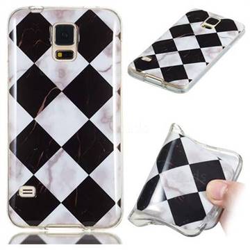 Black and White Matching Soft TPU Marble Pattern Phone Case for Samsung Galaxy S5 G900