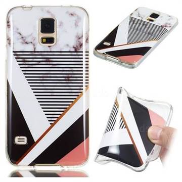 Pinstripe Soft TPU Marble Pattern Phone Case for Samsung Galaxy S5 G900