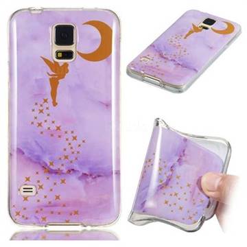 Elf Purple Soft TPU Marble Pattern Phone Case for Samsung Galaxy S5 G900