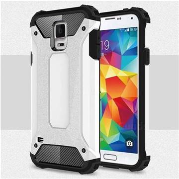 King Kong Armor Premium Shockproof Dual Layer Rugged Hard Cover for Samsung Galaxy S5 G900 - White
