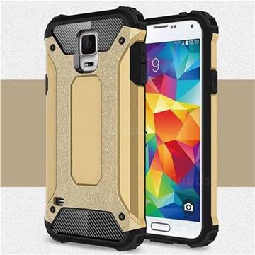 King Kong Armor Premium Shockproof Dual Layer Rugged Hard Cover for Samsung Galaxy S5 G900 - Champagne Gold