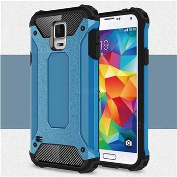 King Kong Armor Premium Shockproof Dual Layer Rugged Hard Cover for Samsung Galaxy S5 G900 - Sky Blue