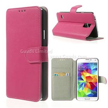 South Korea Style Leather Case for Samsung Galaxy S5 G900 - Rose