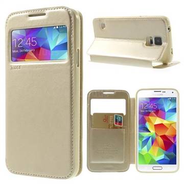 Roar Korea Noble View Leather Flip Cover for Samsung Galaxy S5 G900 - Champagne