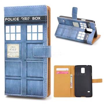 Police Box Leather Wallet Case for Samsung Galaxy S5 G900