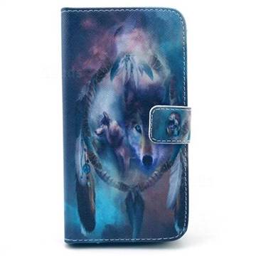 Dreaming Catcher Wolf Leather Wallet Case for Samsung Galaxy S5 G900