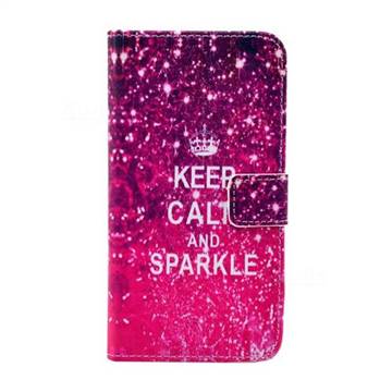 KEEP CALM AND SPARKLE Leather Wallet Case for Samsung Galaxy S5 G900