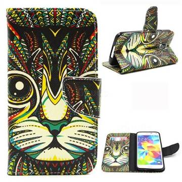 Cat Leather Wallet Case for Samsung Galaxy S5 G900