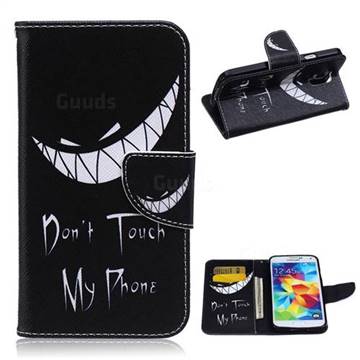 Crooked Grin Leather Wallet Case for Samsung Galaxy S5 G900