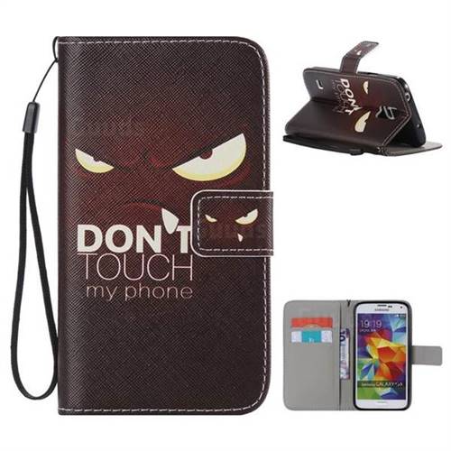 Angry Eyes PU Leather Wallet Case for Samsung Galaxy S5 G900