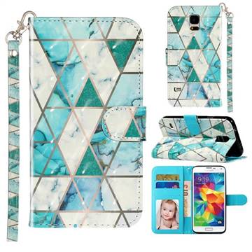 Stitching Marble 3D Leather Phone Holster Wallet Case for Samsung Galaxy S5 G900