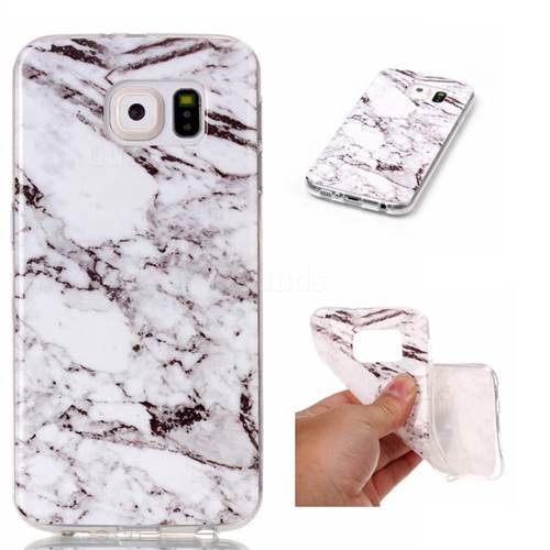 White Soft TPU Marble Pattern Case for Samsung Galaxy S6