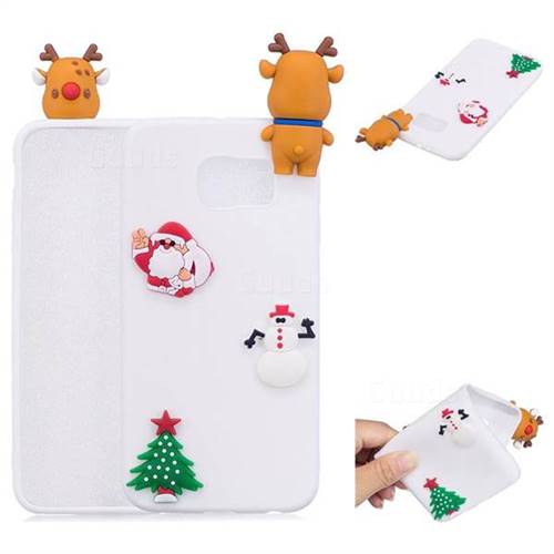 White Elk Christmas Xmax Soft 3D Silicone Case for Samsung Galaxy S6 G920