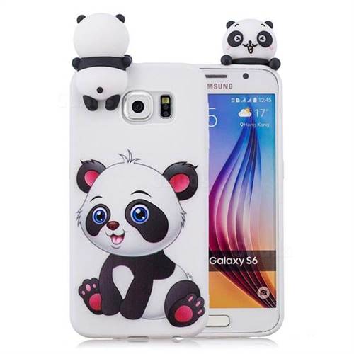 Panda Girl Soft 3D Climbing Doll Soft Case for Samsung Galaxy S6 G920