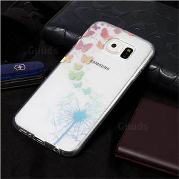 Dandelion Butterfly Pattern Bright Color Laser Soft TPU Case for Samsung Galaxy S6 G920