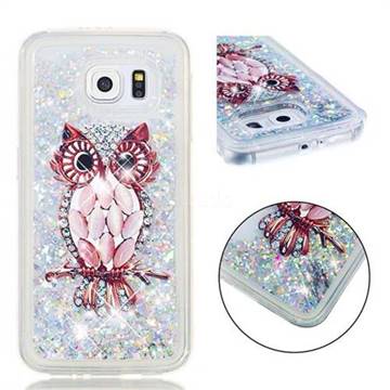 Seashell Owl Dynamic Liquid Glitter Quicksand Soft TPU Case for Samsung Galaxy S6 G920