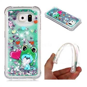 Heart Frog Lion Dynamic Liquid Glitter Sand Quicksand Star TPU Case for Samsung Galaxy S6 G920