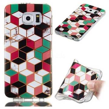 Three-dimensional Square Soft TPU Marble Pattern Phone Case for Samsung Galaxy S6 G920