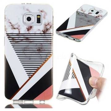 Pinstripe Soft TPU Marble Pattern Phone Case for Samsung Galaxy S6 G920
