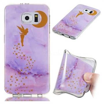 Elf Purple Soft TPU Marble Pattern Phone Case for Samsung Galaxy S6 G920