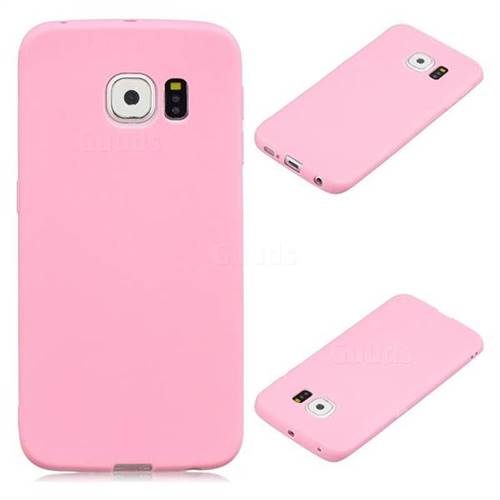 Candy Soft Silicone Protective Phone Case for Samsung Galaxy S6 G920 - Dark Pink