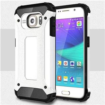 King Kong Armor Premium Shockproof Dual Layer Rugged Hard Cover for Samsung Galaxy S6 G920 - White