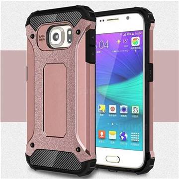 King Kong Armor Premium Shockproof Dual Layer Rugged Hard Cover for Samsung Galaxy S6 G920 - Rose Gold