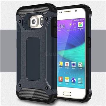 King Kong Armor Premium Shockproof Dual Layer Rugged Hard Cover for Samsung Galaxy S6 G920 - Navy
