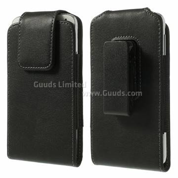 Leather Holster Pouch for Samsung Galaxy S6 G920 / S6 Edge G925 with 360 Degree Rotation Swivel Belt Clip