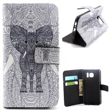 Lines Like Elephant Leather Wallet Case for Samsung Galaxy S6 G920 G9200