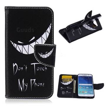 Crooked Grin Leather Wallet Case for Samsung Galaxy S6 G920 G9200