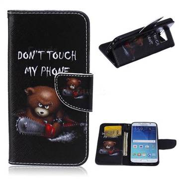 Chainsaw Bear Leather Wallet Case for Samsung Galaxy S6 G920 G9200