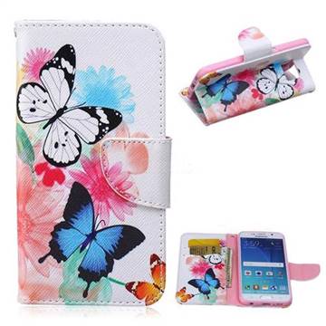 Vivid Flying Butterflies Leather Wallet Case for Samsung Galaxy S6 G920 G9200