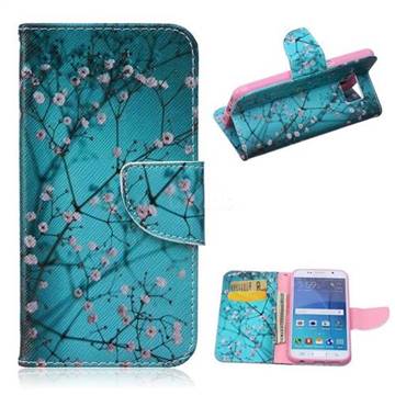 Blue Plum Leather Wallet Case for Samsung Galaxy S6 G920 G9200