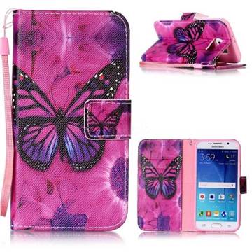 Black Butterfly Leather Wallet Phone Case for Samsung Galaxy S6