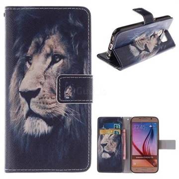 Lion Face PU Leather Wallet Case for Samsung Galaxy S6 G920