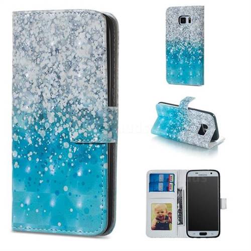 Sea Sand 3D Painted Leather Phone Wallet Case for Samsung Galaxy S6 G920