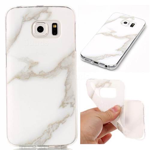 Jade White Soft TPU Marble Pattern Case for Samsung Galaxy S6 Edge