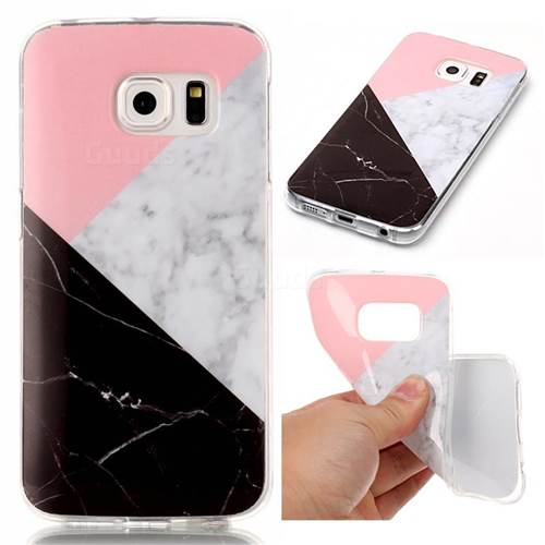 Tricolor Soft TPU Marble Pattern Case for Samsung Galaxy S6 Edge